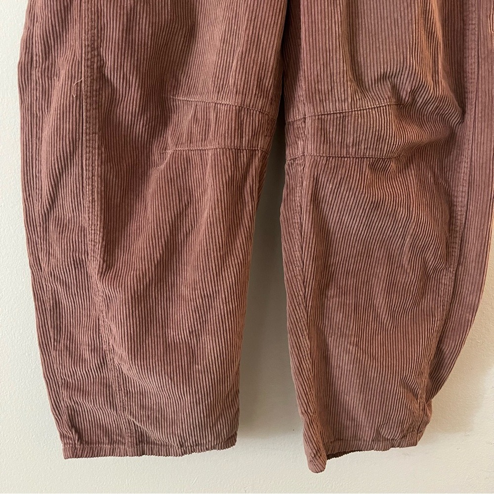 Free People We the Free Good Luck Mid Rise Barrel Pants Jeans Cord Rose 26 NWT - Picture 6 of 16